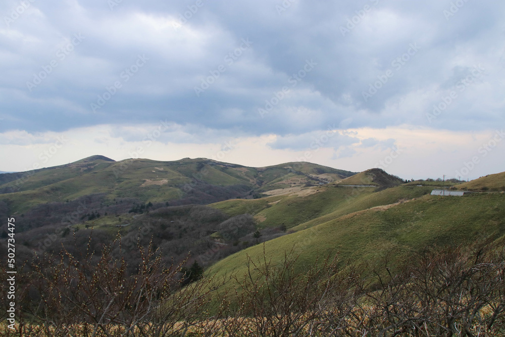 Naklejka premium 愛媛県久万高原町 美川峰の風景 