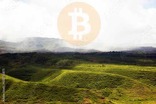 bitcoin sign in the field © Martin Matyas
