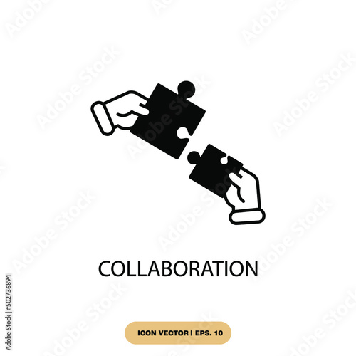 collaboration icons  symbol vector elements for infographic web