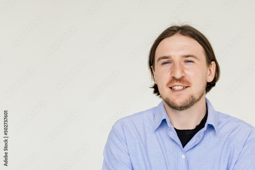 Portrait of handsome young man on white background Portrait of handsome young man on white background