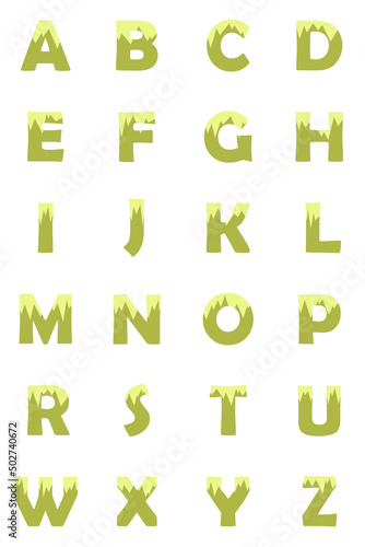 Obraz na płótnie Alphabet on white background. Letters, graphic, illustration, icons, button, web, w salonie
