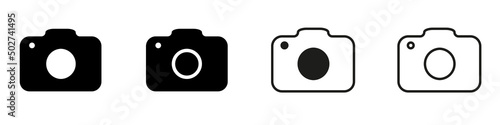 Camera icons. Icons isolated on white background. Vector illustration