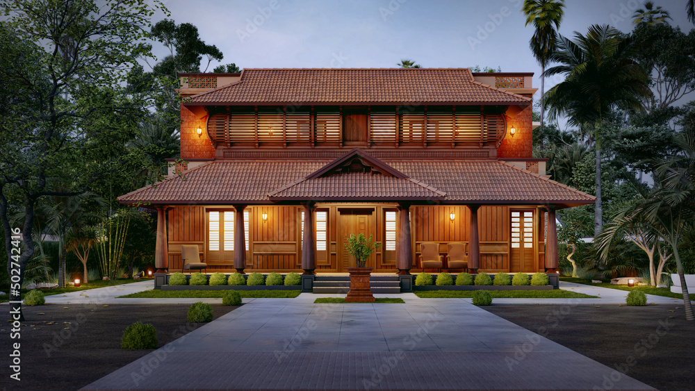 3d illustration of a newly built luxury home 3d illustration of a newly built luxury home