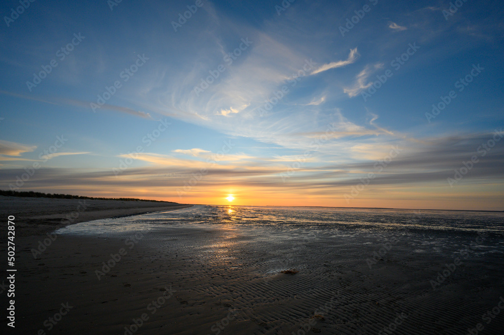 Sonnenuntergang am Wattenmeer