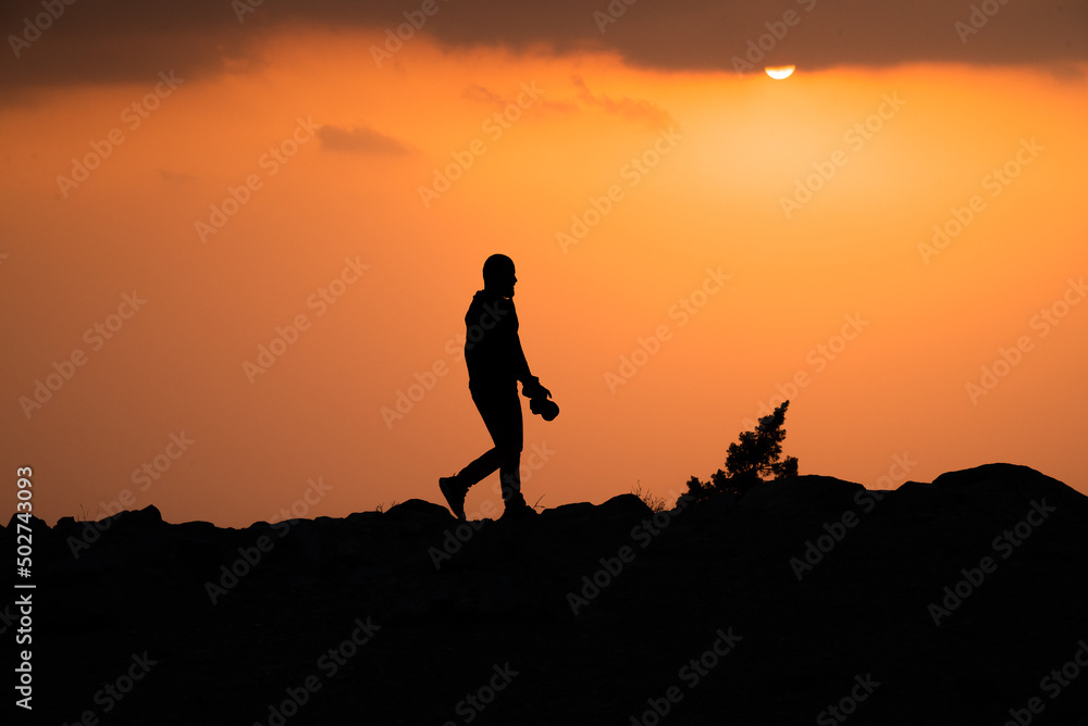 sunset and silhouette