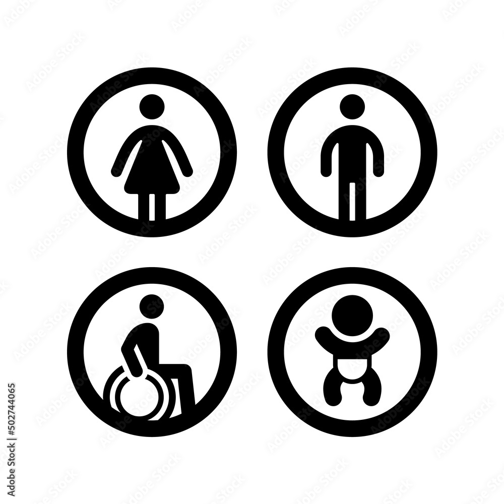 Restroom pictograms set Restroom pictograms set