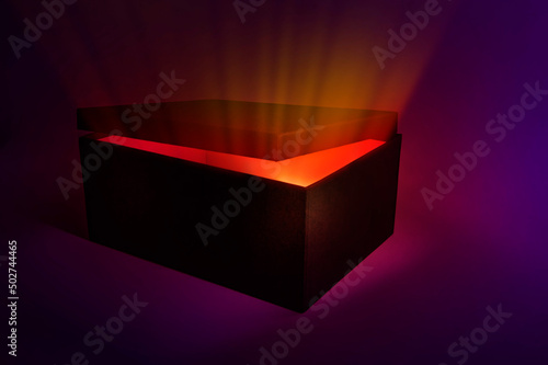 open box with light coming from within