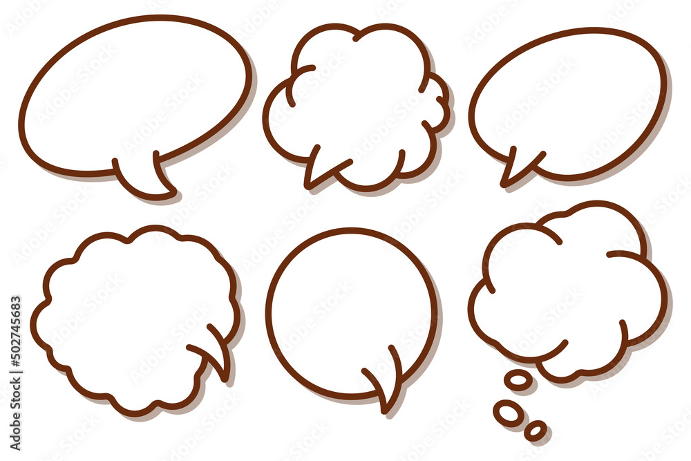 Comic cartoon speech bubble vector set isolated on a white background. Comic cartoon speech bubble vector set isolated on a white background.