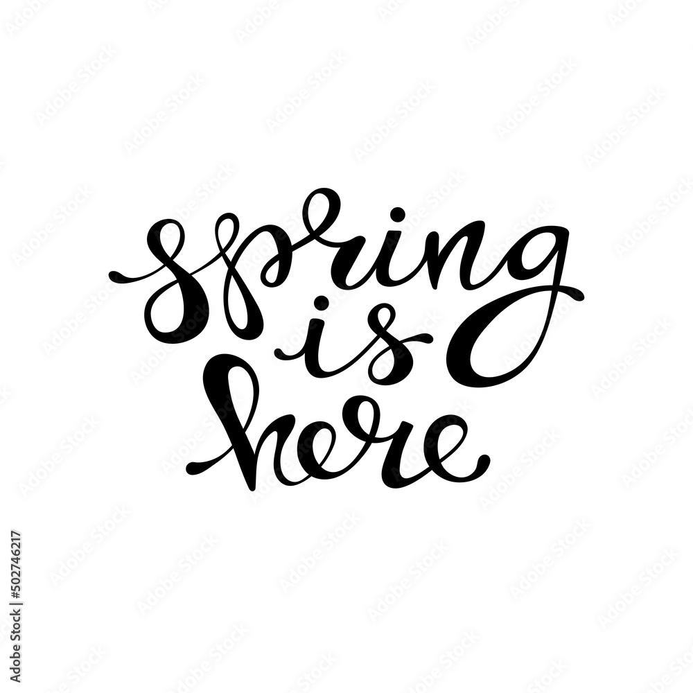 Spring is here - lettering design