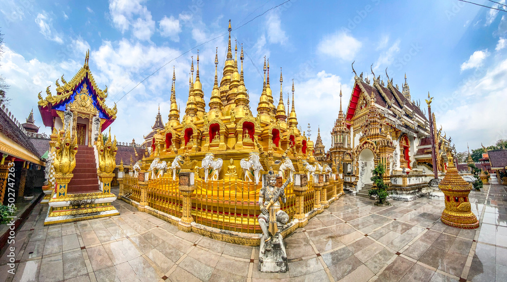 Fototapeta premium Wat Phrathat Suthon Mongkhon Khiri temple complex in Phrae, Thailand