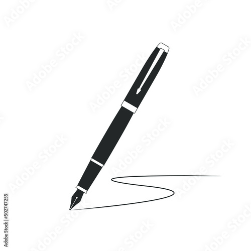 Fotografie, Tablou Ink pen graphic icon