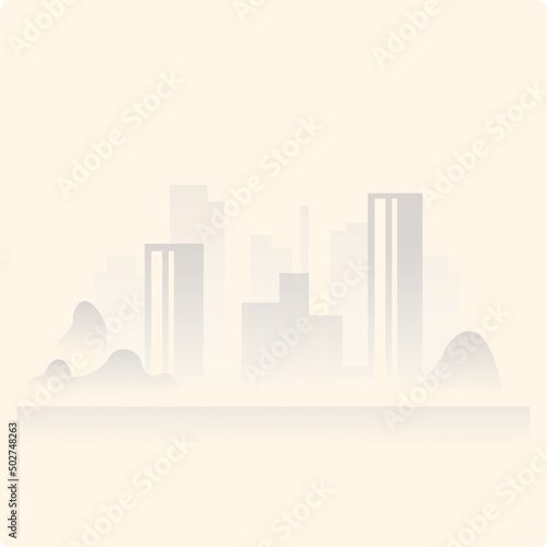 city background town silhouette gray downtown vector