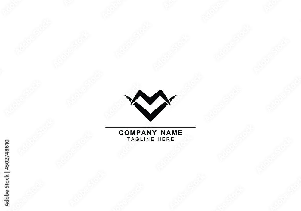 initial letter mv or vm v m minimal and abstract logo template initial letter mv or vm v m minimal and abstract logo template