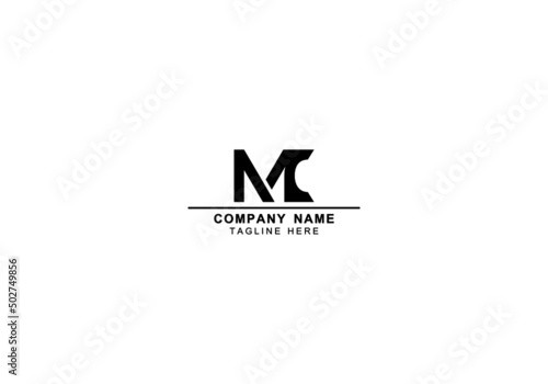MC or CM abstract and minimal logo