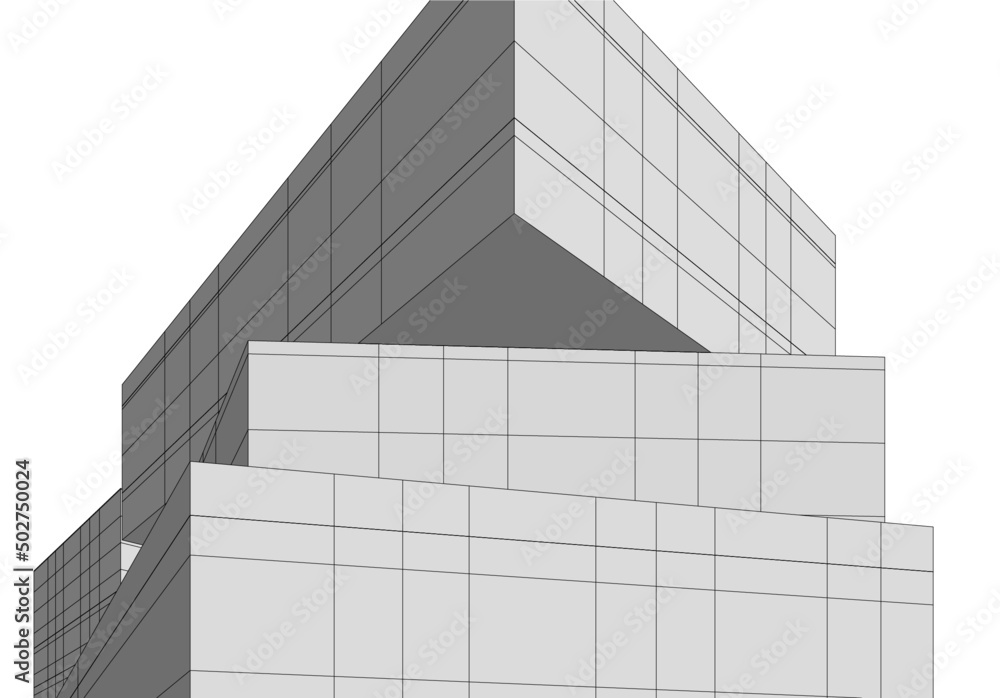 sketch of modern building sketch of modern building