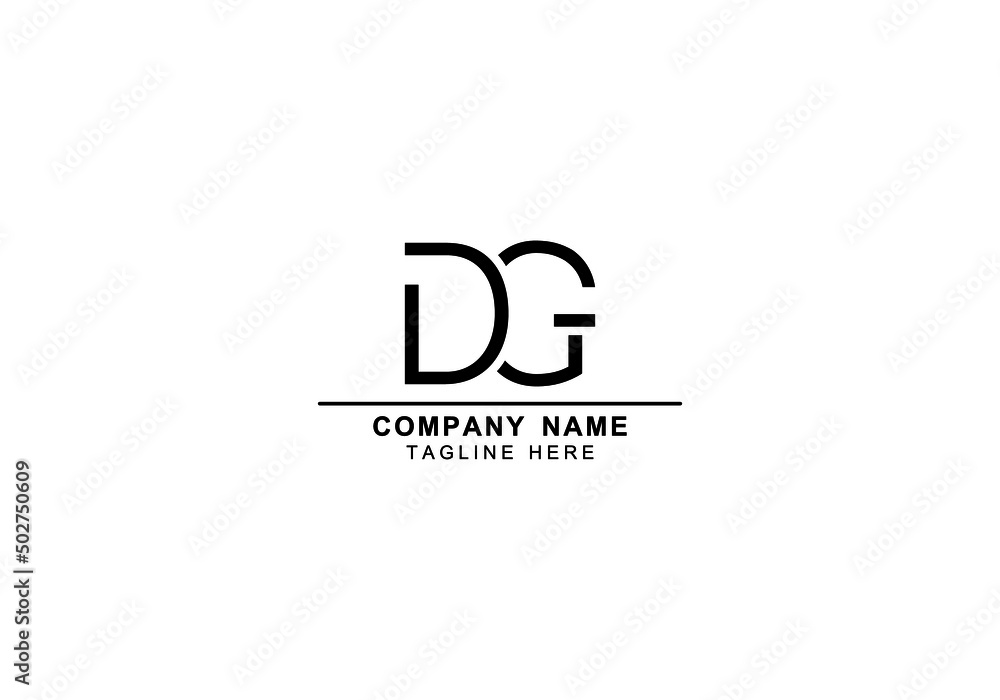 alphabetic DG or GD minimal and block letter logo icon alphabetic DG or GD minimal and block letter logo icon