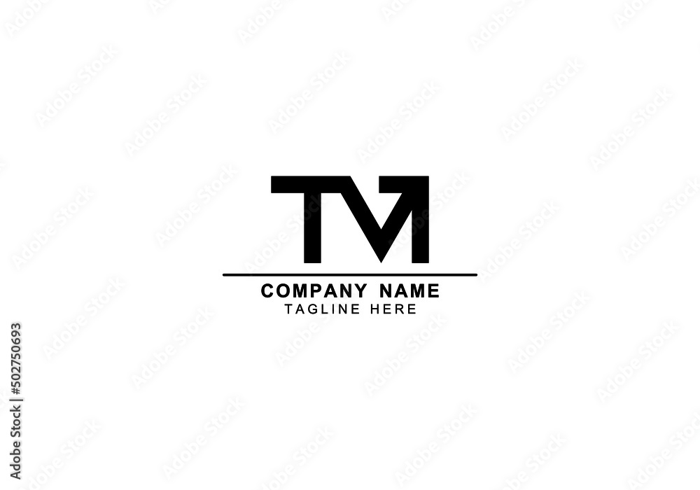 TM minimal and abstract logo icon TM minimal and abstract logo icon