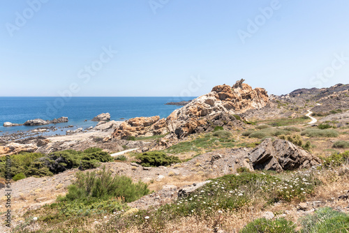 Fototapeta Naklejka Na Ścianę i Meble -  cap de creus on the costa brava a hot summer day
