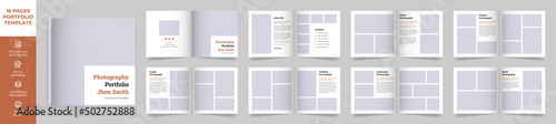 Square Multipurpose Modern Portfolio Design Template, Portfolio Brochure Layout, Photography Portfolio Editorial Template, Minimal Magazine Design, Fashion and Look Book Portfolio, Photo Book Design