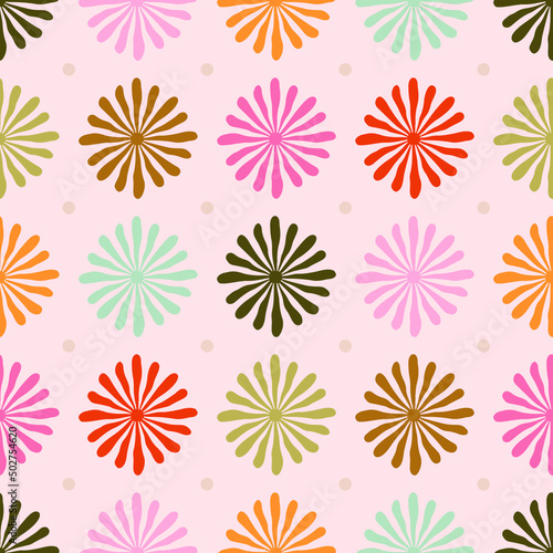daisy blossom dots vector pattern © Garabateo