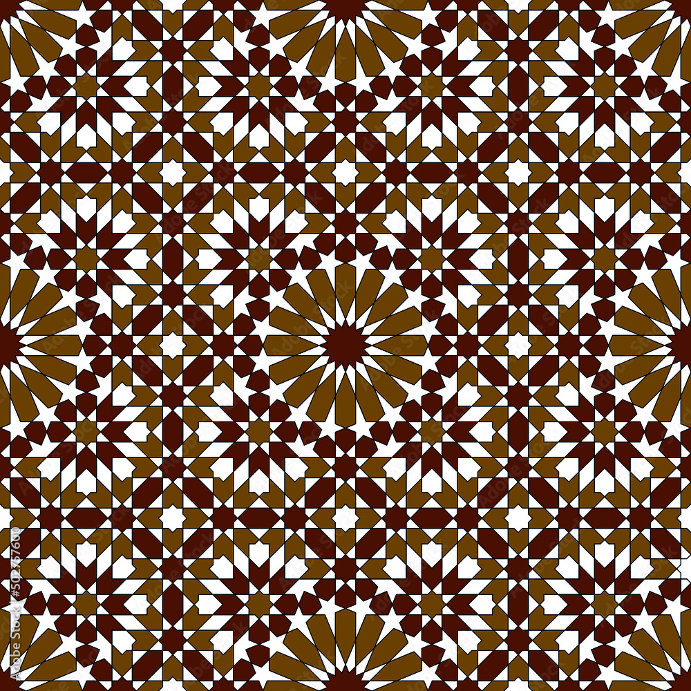 Background seamless pattern based on traditional islamic art.