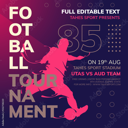 football soccer tournament flyer template