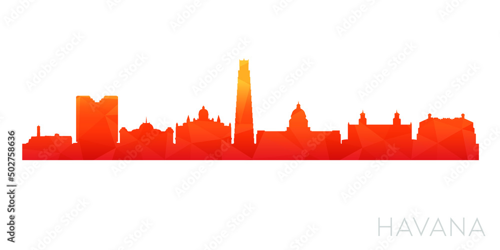 Havana, Cuba Low Poly Skyline Clip Art City Design. Geometric Polygon Graphic Horizon Icon. Vector Illustration Symbol. Havana, Cuba Low Poly Skyline Clip Art City Design. Geometric Polygon Graphic Horizon Icon. Vector Illustration Symbol.