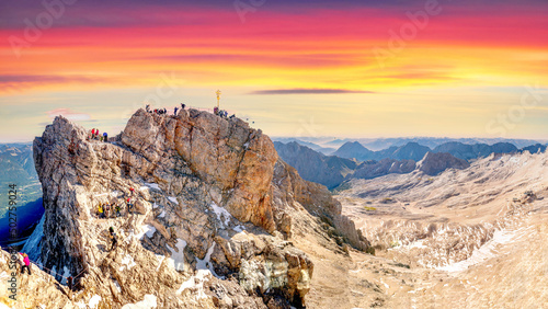 Gipfel der Zugspitze  Top of Germany  Deutschland 