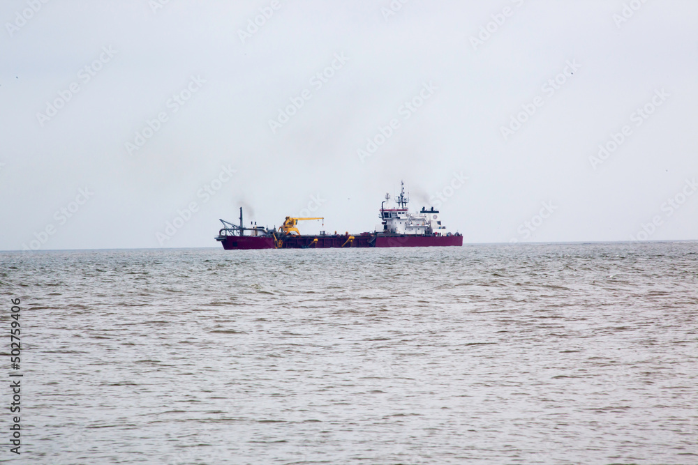 Tanker ship on the ocean