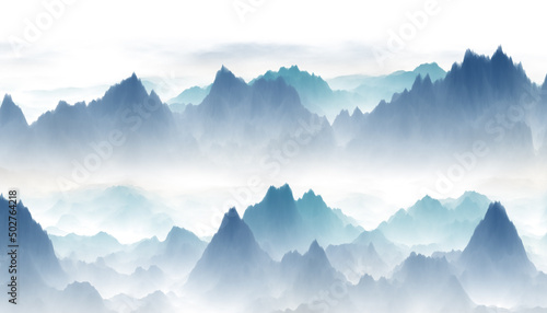 mountains in the fog © feng