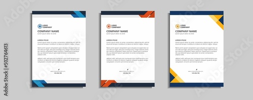 modern corporate letterhead template design