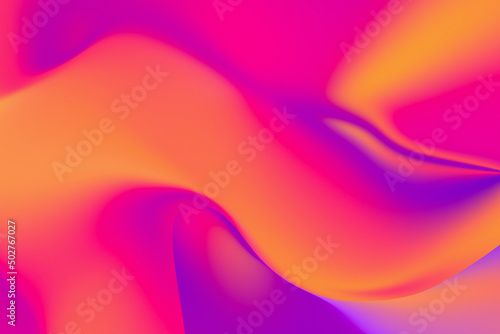 Trendy yellow and violet fluid gradient background 3d rendering
