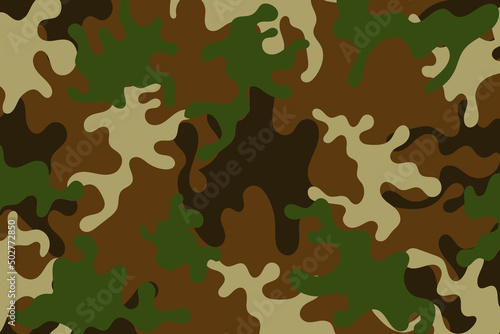 camouflage soldier pattern design background.clothing style army green and brown camo repeat print. vector illustration