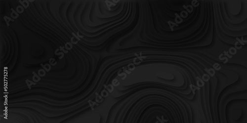 Paper cut abstract Black background with geometric shapes and place for text. Vector illustration . minimal and dark mood tones with 3d rendering. Background in paper style in this design .