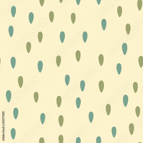 Minimalist seamless pattern with pastel water drops.