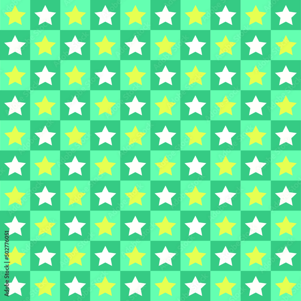 Fabric Pattern Using a square shape, contrasting colors with the stars in the light and dark gradient squares are used. Fabric Pattern Using a square shape, contrasting colors with the stars in the light and dark gradient squares are used.
