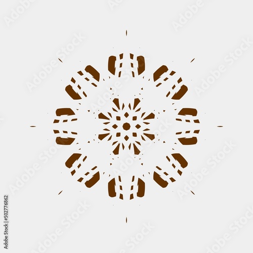 vector illustration of a simple mandala, unique, circle, flower, abstract round ceramic, bloom, beautiful, symmetrical, geometric, unique, cloth motif or others
