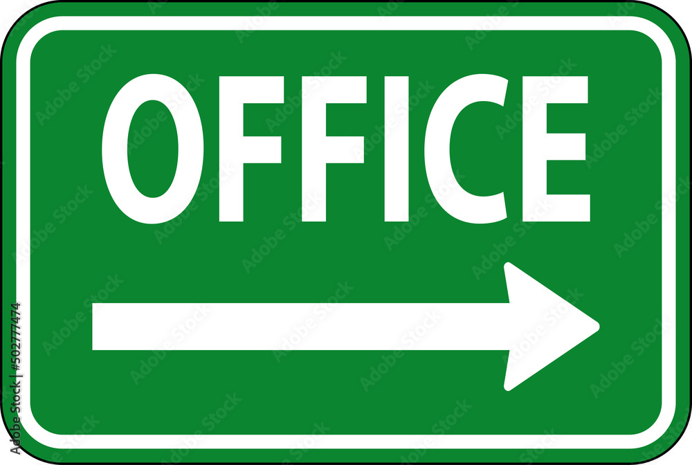 Office Right Arrow Sign On White Background Office Right Arrow Sign On White Background