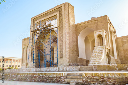 Namazgah Mosque in Bukhara, Uzbekistan. Prayer site intended for worship during the holidays of Eid al-Adha and Ramadan Bayram. Built in 1120 photo