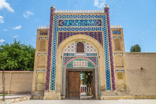 Main entrance to the former Emir's country palace Sitorai Mokhi Khosa, Bukhara, Uzbekistan photo