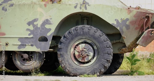 destroyed military combat vehicle for war