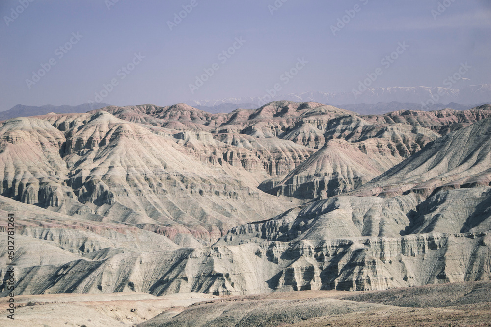 Beautiful white mountains in the desert Beautiful white mountains in the desert