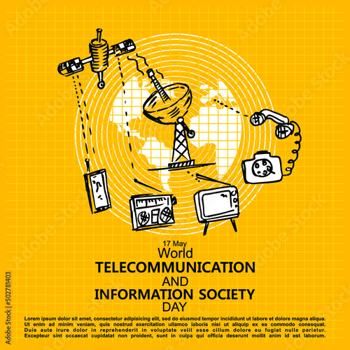 World Telecommunication and Information Society Day, Poster and Banner vector