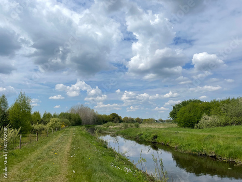 Hiking path next to Marienberg vechtkanaal photo