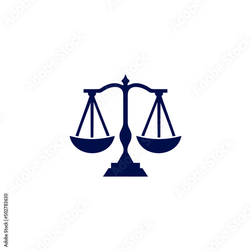 scales of justice icon on white background