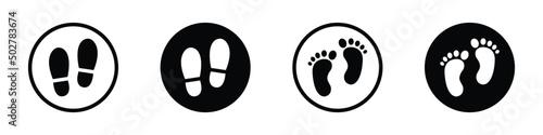 Footprint icon. Shoes Icon. Foot Icon, Vector Illustration