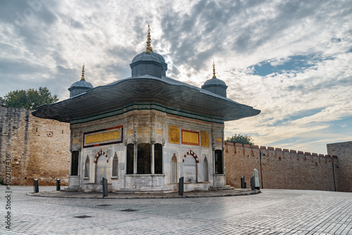 The Fountain of Sultan Ahmed III in Istanbul, Turkey