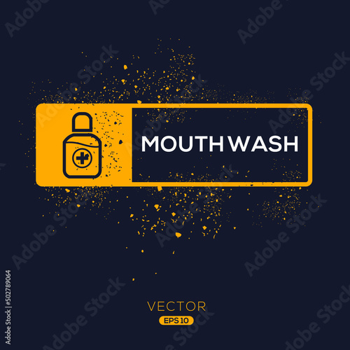 Creative (Mouthwash) Icon, Vector sign.