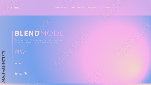Trendy aesthetic blurred background for landing page or website header design. Minimal blend modern art for business site concept.
