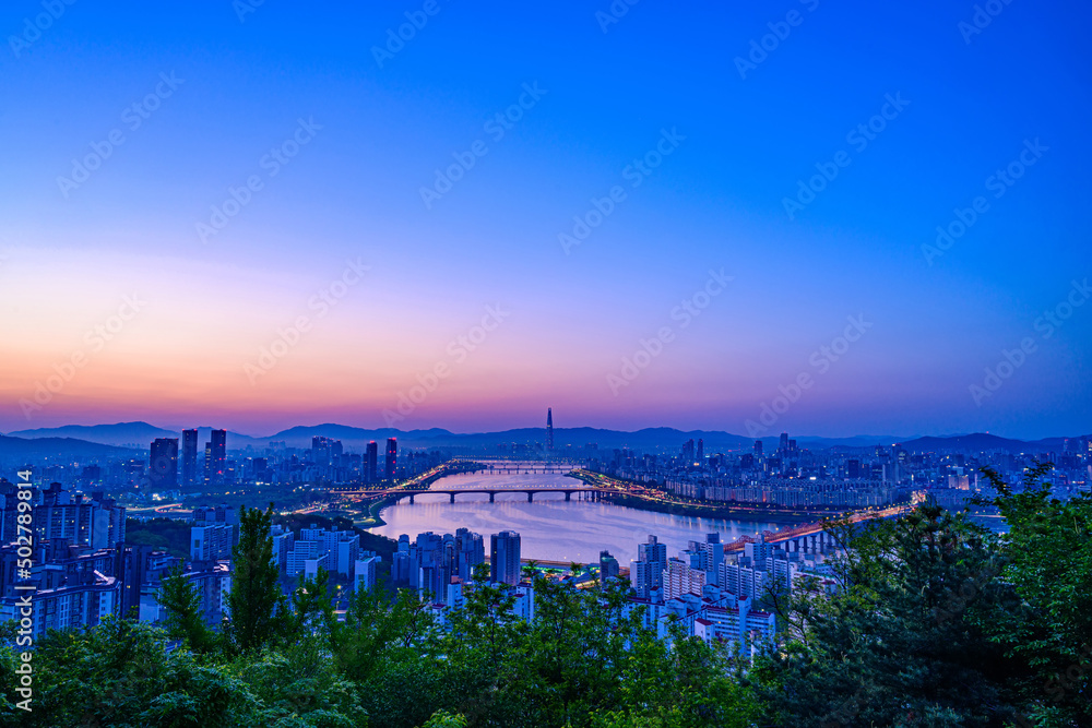 Night view of Seoul city taken at night